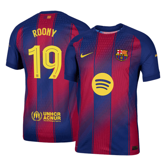 ROONY #19 Barcelona Home Authentic Soccer Jersey 2025/26 - UCL