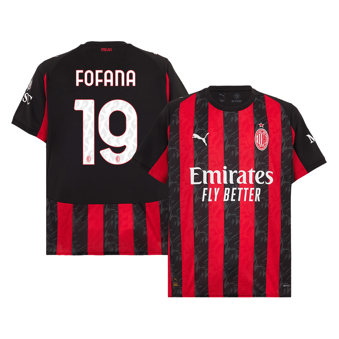 FOFANA #19 AC Milan Home Soccer Jersey 2025/26