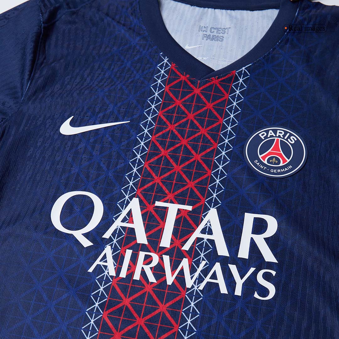 O.DEMBELE #10 PSG Home Authentic Soccer Jersey 2025/26