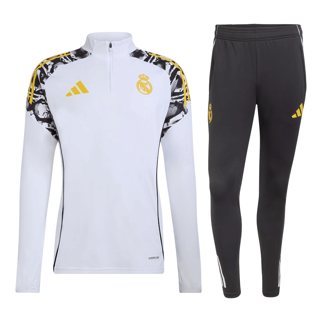 Kid's Real Madrid x MARVEL Zipper Sweatshirt Kit(Top+Pants) 25/26 White