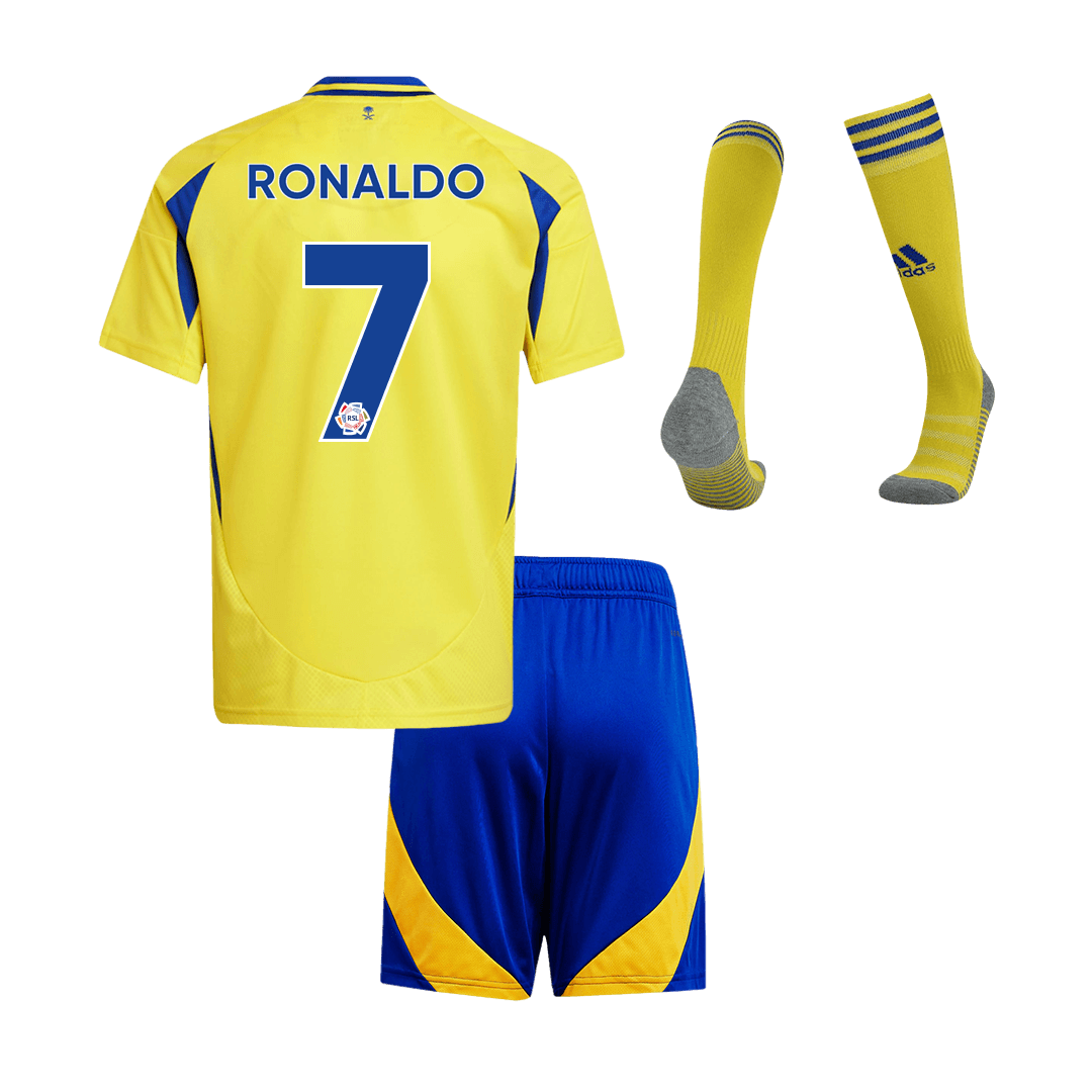 Kids Al Nassr RONALDO #7 Home Full Soccer Kits 2024/25