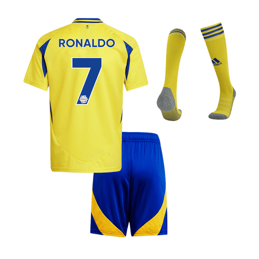 Kids Al Nassr RONALDO #7 Home Full Soccer Kits 2024/25