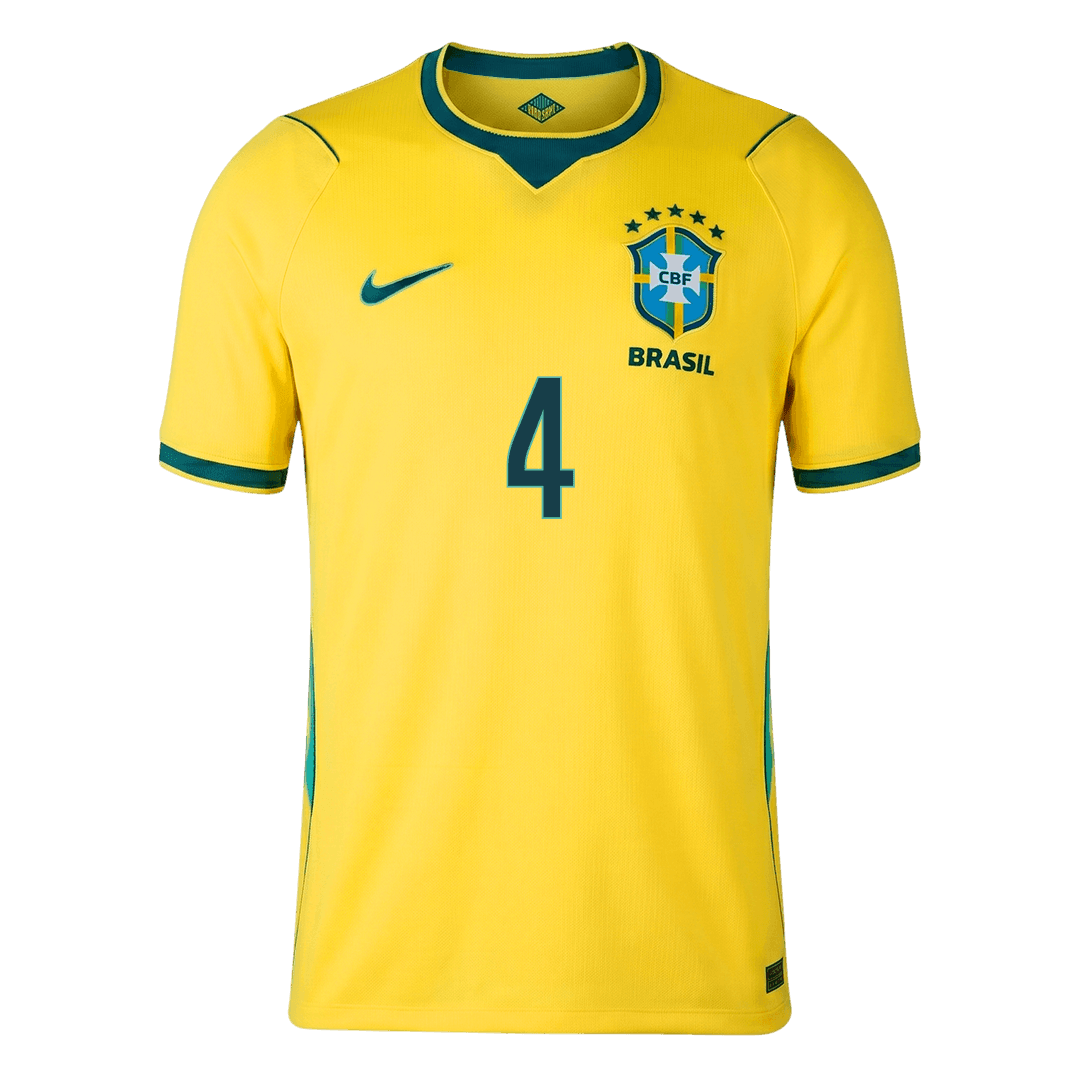 MARQUINHOS #4 Brazil Home Soccer Jersey World Cup 2026