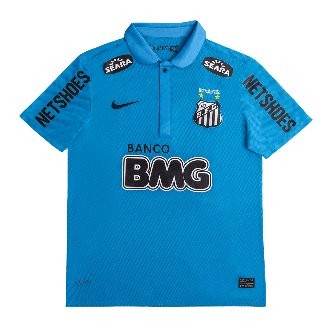 Camiseta retro de fútbol de visitante de NEYMAR JR #11 del Santos FC 2012