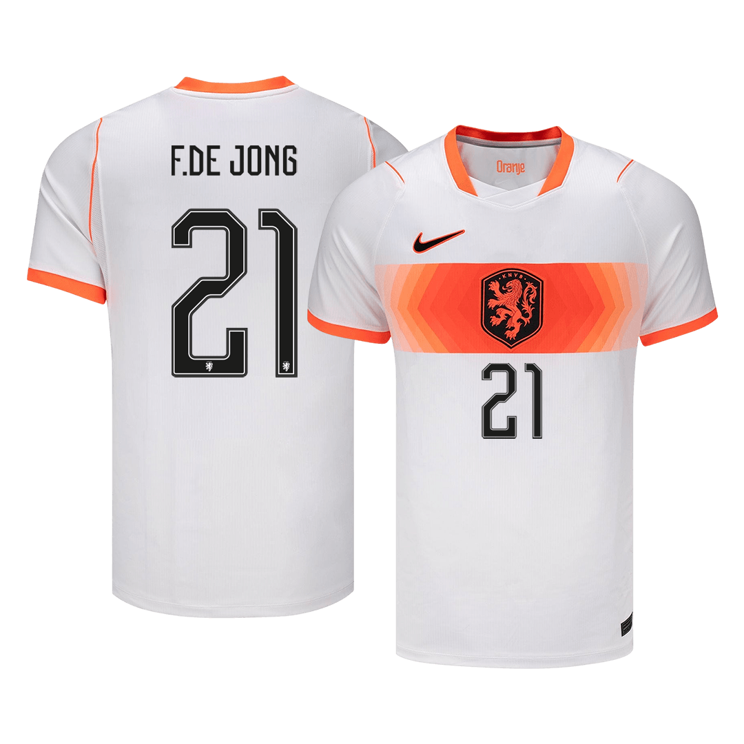 F.DE JONG #21 Netherlands Away Soccer Jersey World Cup 2026