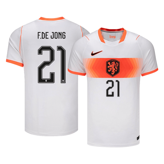 F.DE JONG #21 Netherlands Away Soccer Jersey World Cup 2026