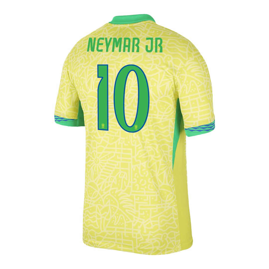 NEYMAR JR #10 Brazil Soccer Jersey Home Custom Shirt 2024