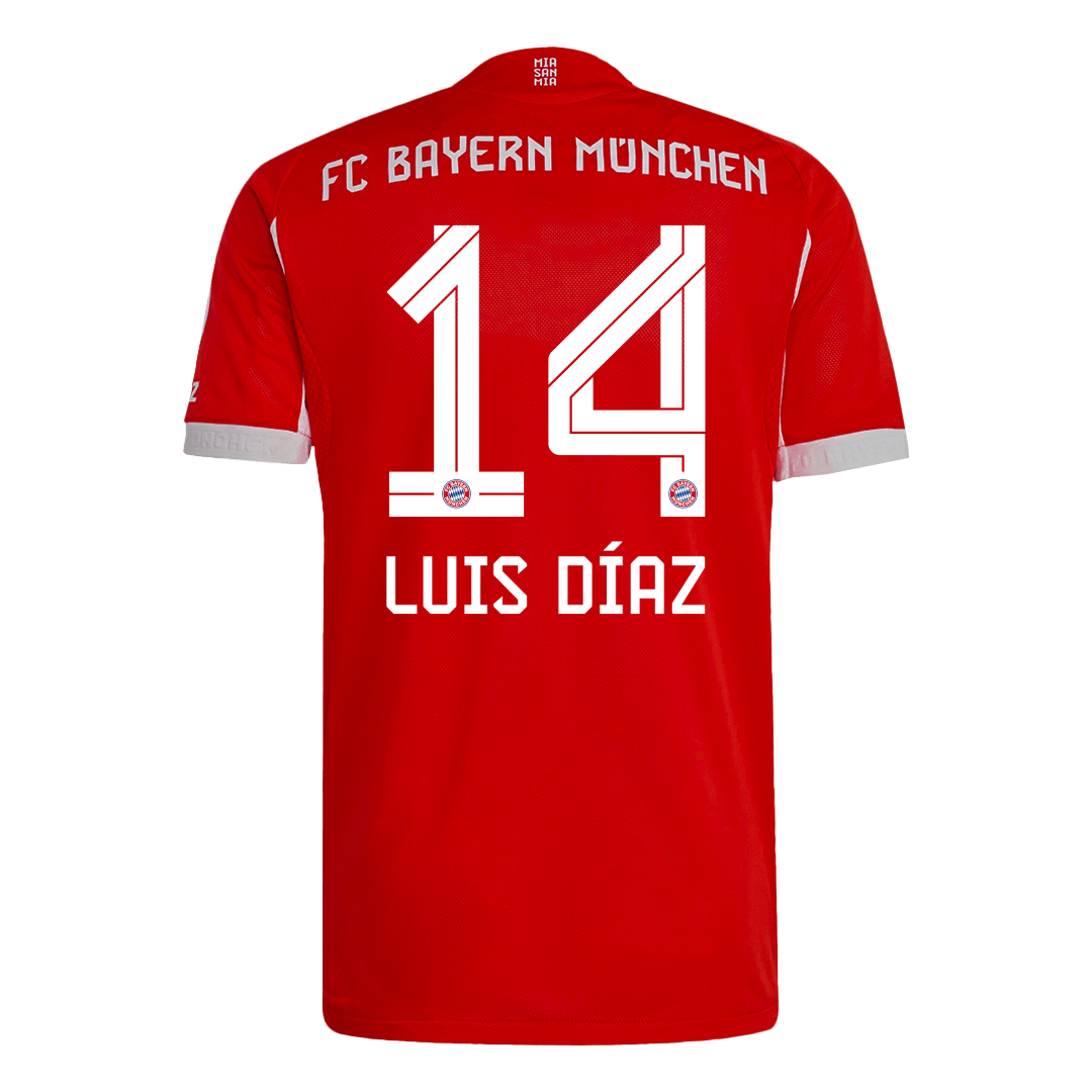 LUIS DÍAZ #14 Bayern München Home Authentisches Fußballtrikot 2025/26