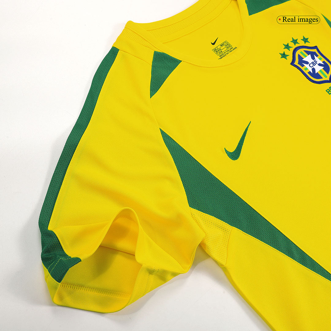 Camiseta retro de fútbol local de RONALDINHO #11 de Brasil 2002/03