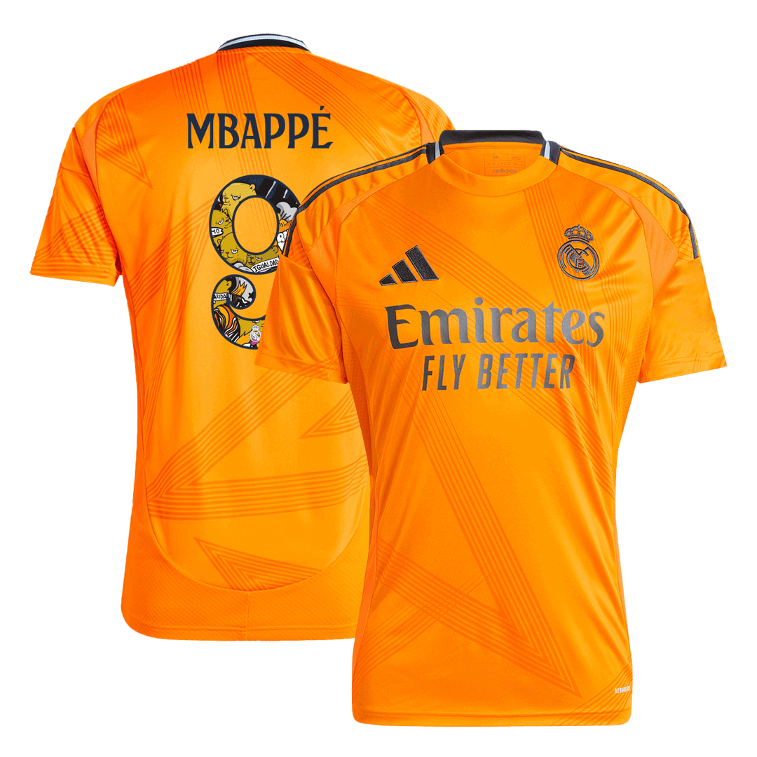 Mbapp¡§| #9 Real Madrid Away soccer jersey 2024/25 - Bear Champ Font