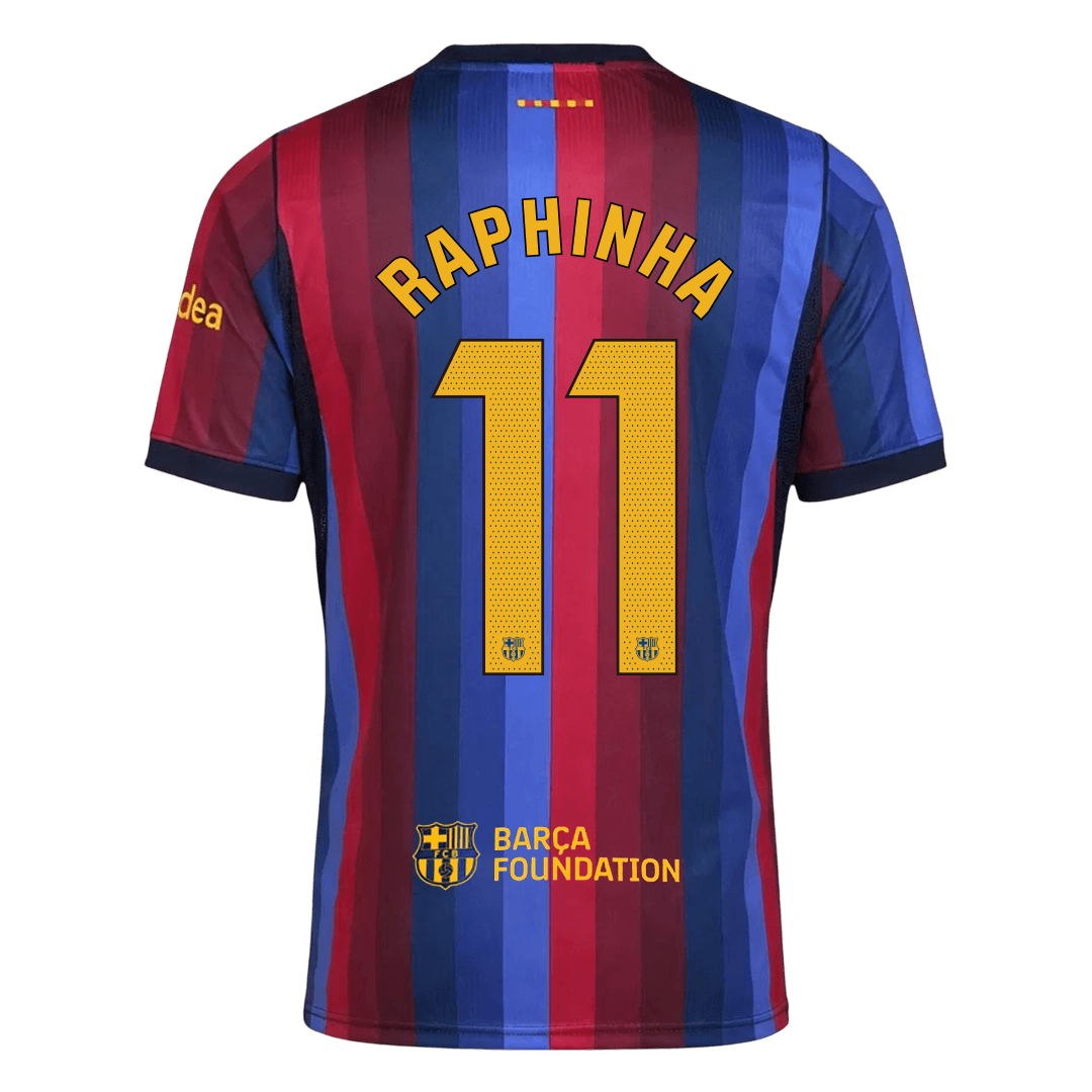 RAPHINHA #11 Barcelona Home Soccer Jersey 2026/27