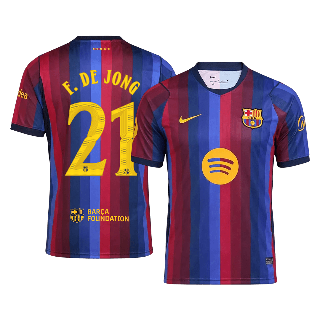 F. DE JONG #21 Barcelona Home Soccer Jersey 2026/27 -UCL