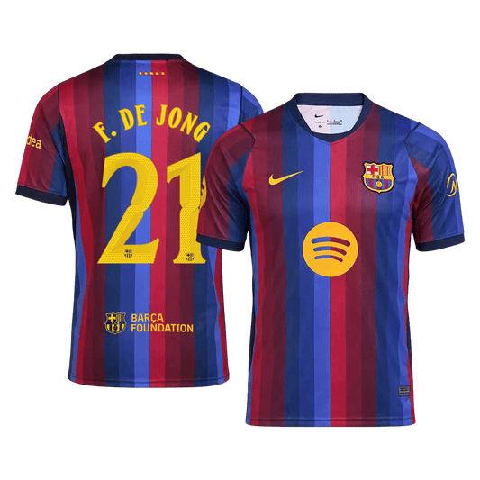 F. DE JONG #21 Barcelona Home Soccer Jersey 2026/27 -UCL