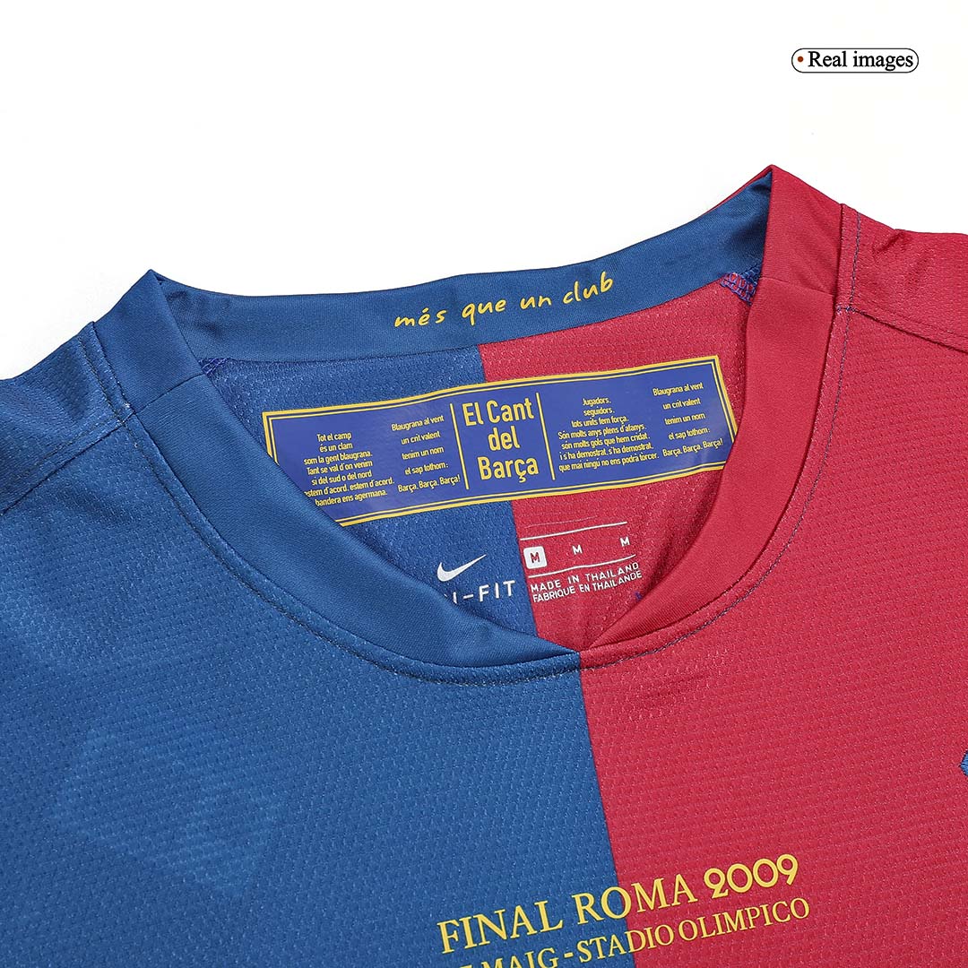 Retro Jersey A.INIESTA #8 Barcelona Retro Jersey Home Long Sleeve Soccer Shirt 2008/09 - UCL Final