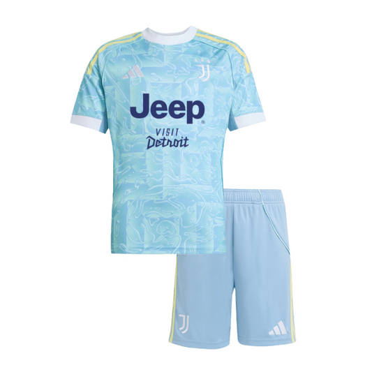 Juventus Away Kids Soccer Jerseys Kit 2025/26
