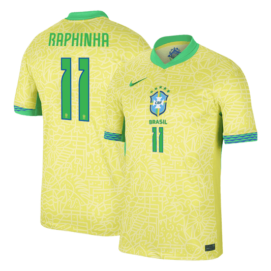 RAPHINHA #11 Brasilien Heim-Fußballtrikot Copa America 2024