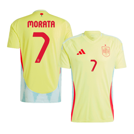 MORATA #7 Spain Away Soccer Jersey Euro 2024