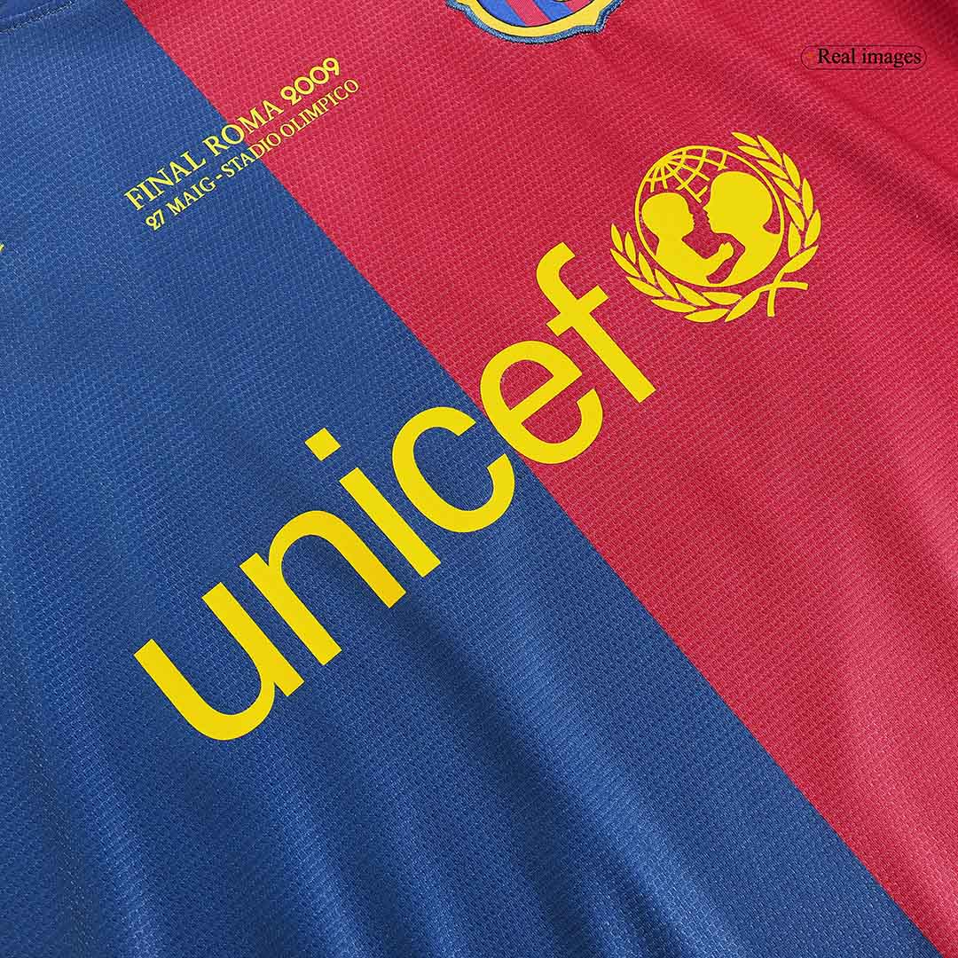 Retro Jersey ETO'O #9 Barcelona Retro Jersey Home Soccer Shirt 2008/09 UCL Final