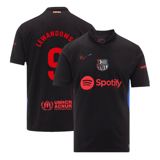 Barcelona LEWANDOWSKI #9 Soccer Jersey Away Custom Shirt 2024/25