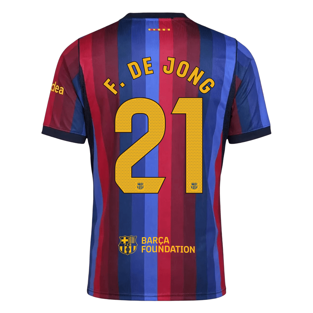 F. DE JONG #21 Barcelona Home Soccer Jersey 2026/27