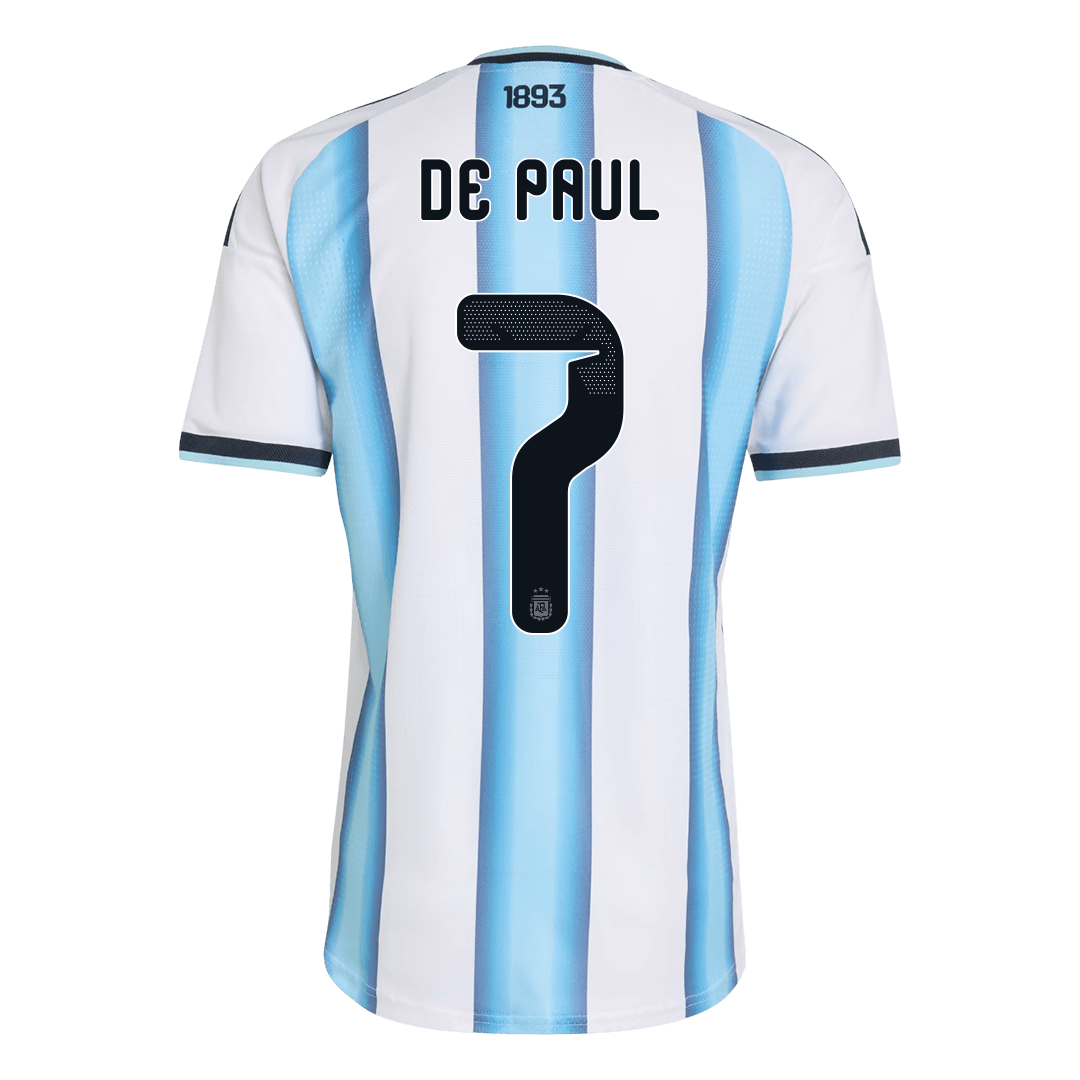 DE PAUL #7 Argentina Home Player Version Jersey World Cup 2026