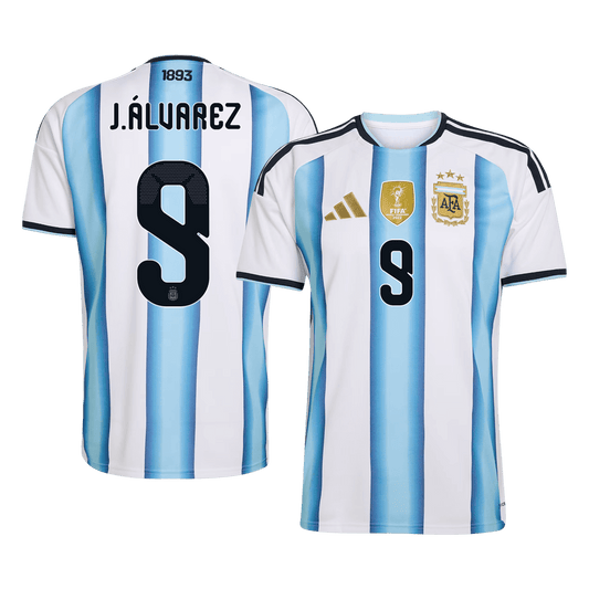 J.ÁLVAREZ #9 Argentina Home Soccer Jersey World Cup 2026