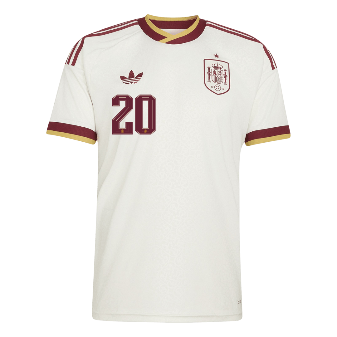 PEDRI #20 Spain Away Soccer Jersey World Cup 2026