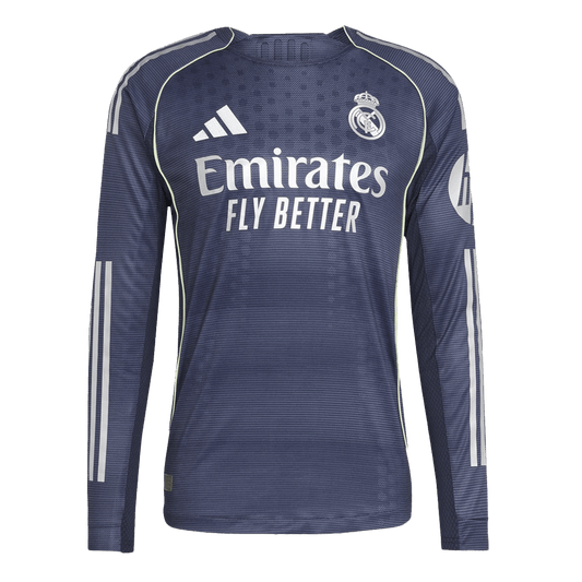 Real Madrid Away Long Sleeve Soccer Jersey 2025/26