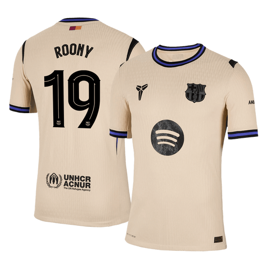 ROONY #19 Barcelona Away Authentic Soccer Jersey 2025/26 - UCL