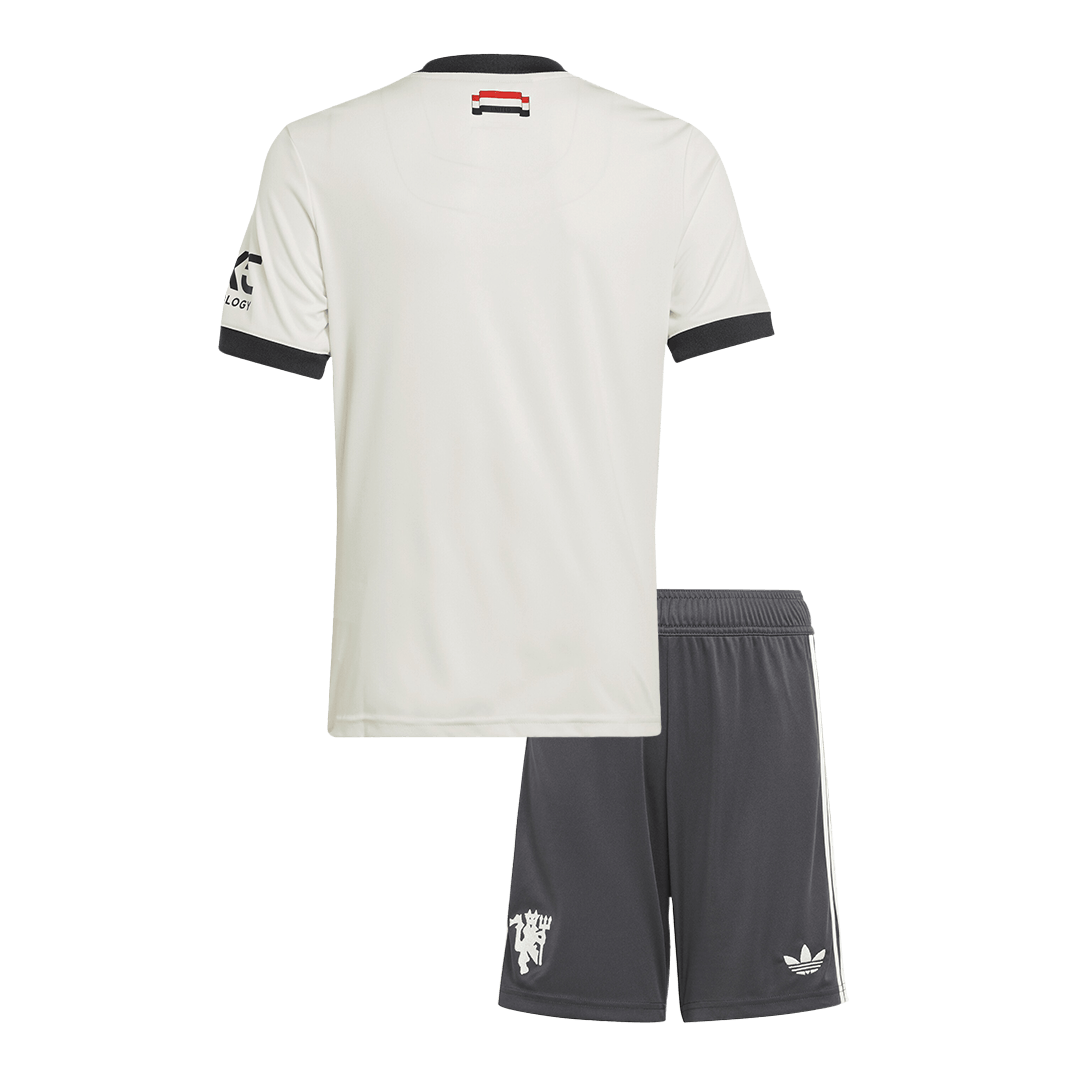 Kid's Manchester United Third Away Soccer Jersey Kit (Shirt+Shorts) 2024/25