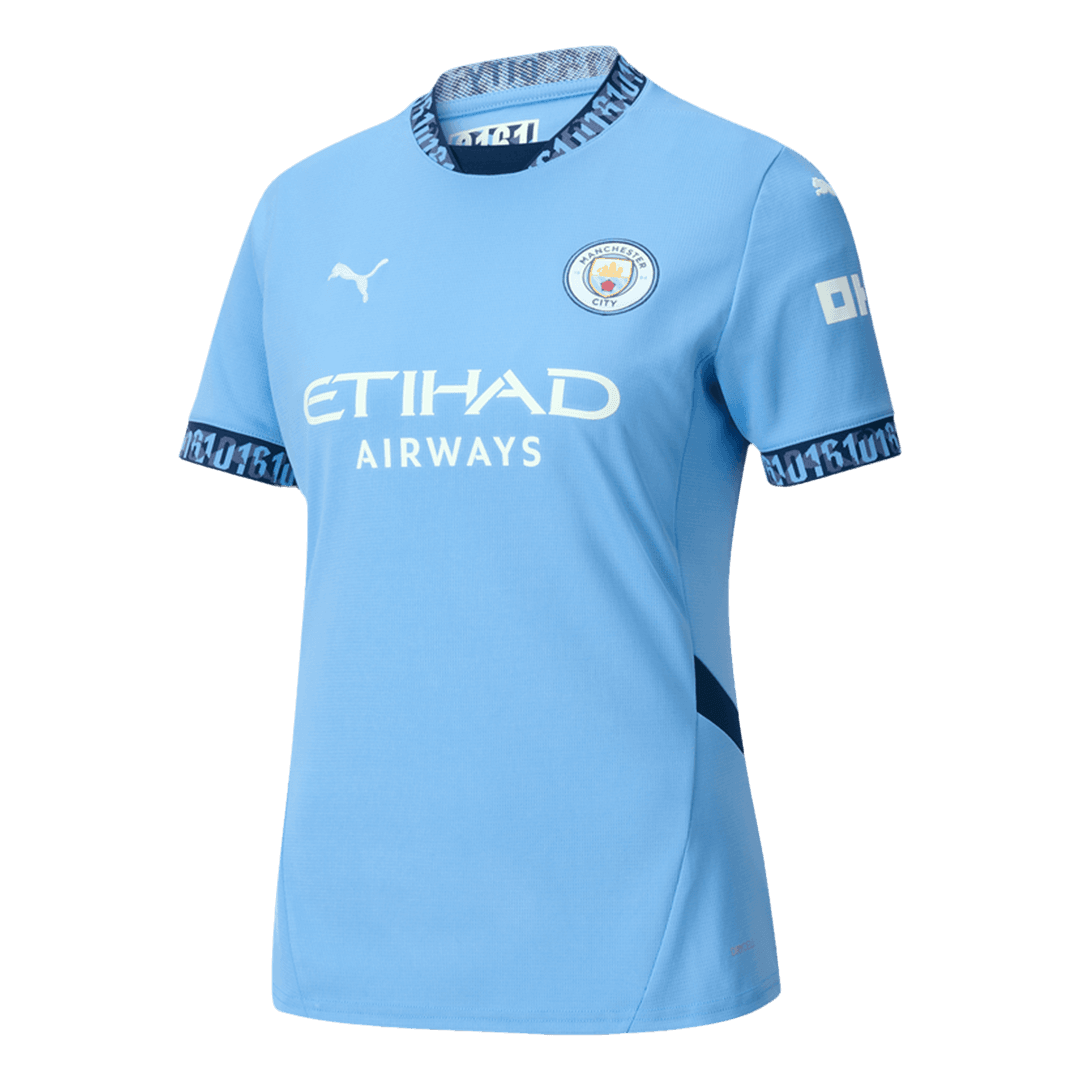Gift-Women's Manchester City Home Soccer Jersey Shirt 2024/25