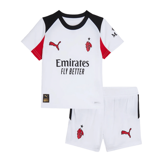 AC Milan Away Kids Soccer Jerseys Kit 2025/26