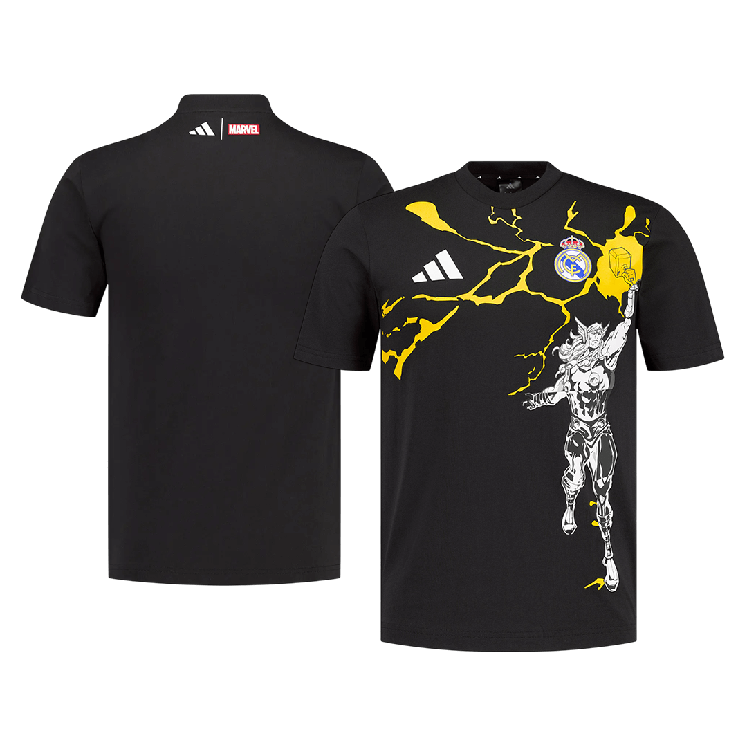 Real Madrid X Marvel Soccer Jersey 2025/26 Black