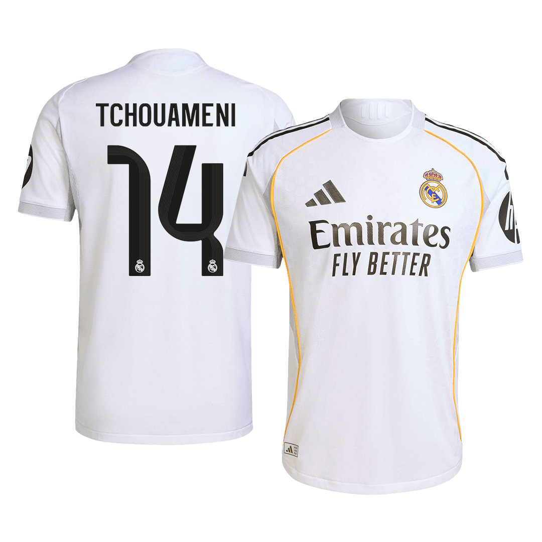 TCHOUAMENI #14 Real Madrid Home Authentic Soccer Jersey 2025/26