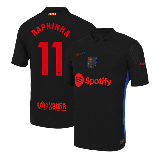 Authentisches RAPHINHA #11 Barcelona Fußballtrikot Auswärtstrikot 2024/25