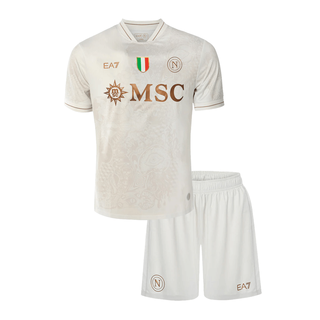 Napoli Away Kids Soccer Jerseys Kit 2025/26