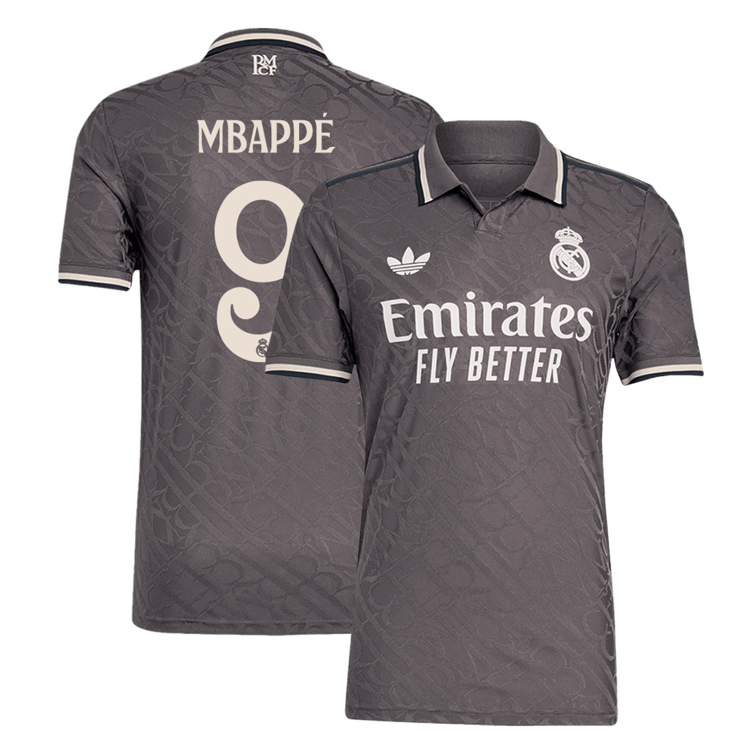 Authentic MBAPPE #9 Soccer Jersey Real Madrid Third Away Shirt 2024/25