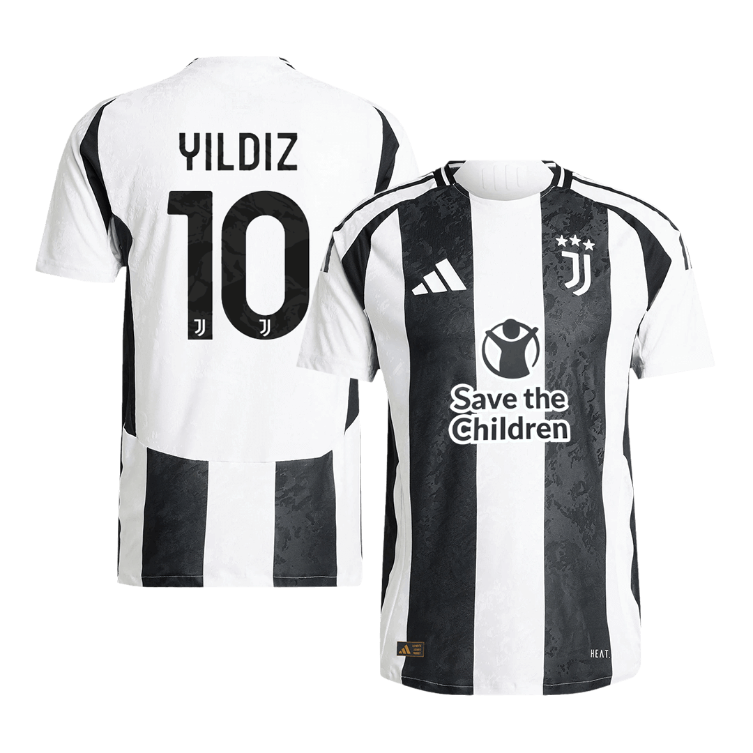 Authentisches YILDIZ #10 Juventus Heim-Fußballtrikot 2024/25 – Save The Children Sponsor