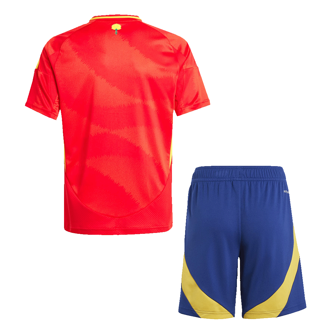Gift-Kid's Spain Home Soccer Jersey Kit(Jersey+Shorts) Euro 2024