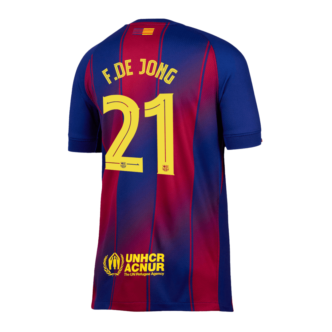 F.DE JONG #21 Barcelona Home Soccer Jersey 2025/26 -UCL