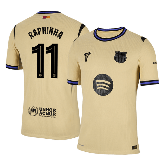 RAPHINHA #11 Barcelona Auswärtstrikot Authentisches Fußball 2025/26 - UCL