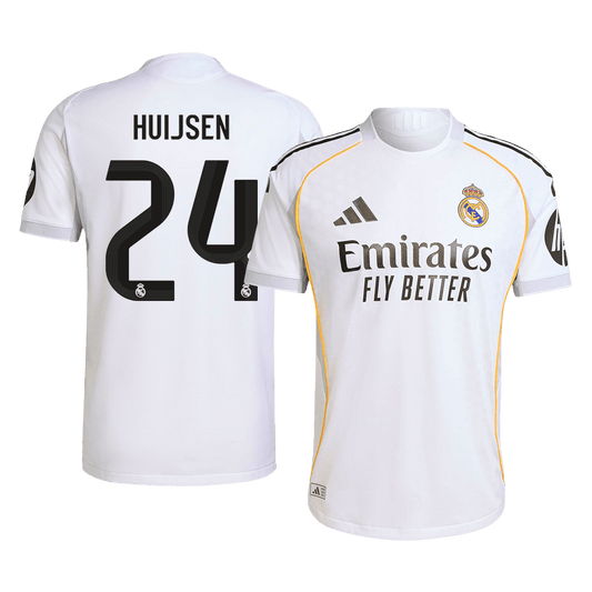 HUIJSEN #24 Real Madrid Home Authentic Soccer Jersey 2025/26