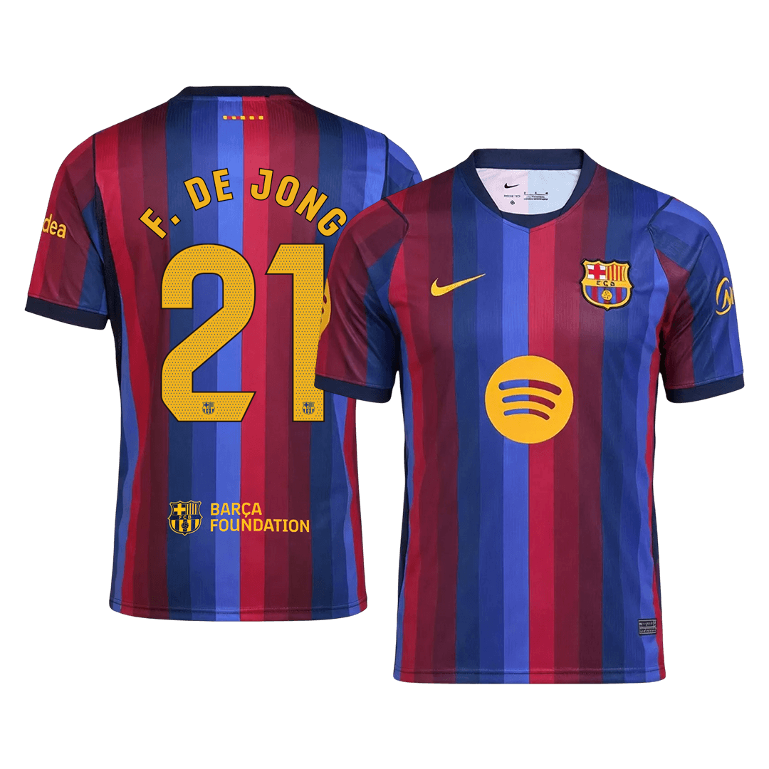F. DE JONG #21 Barcelona Home Soccer Jersey 2026/27