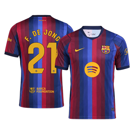 F. DE JONG #21 Barcelona Home Soccer Jersey 2026/27