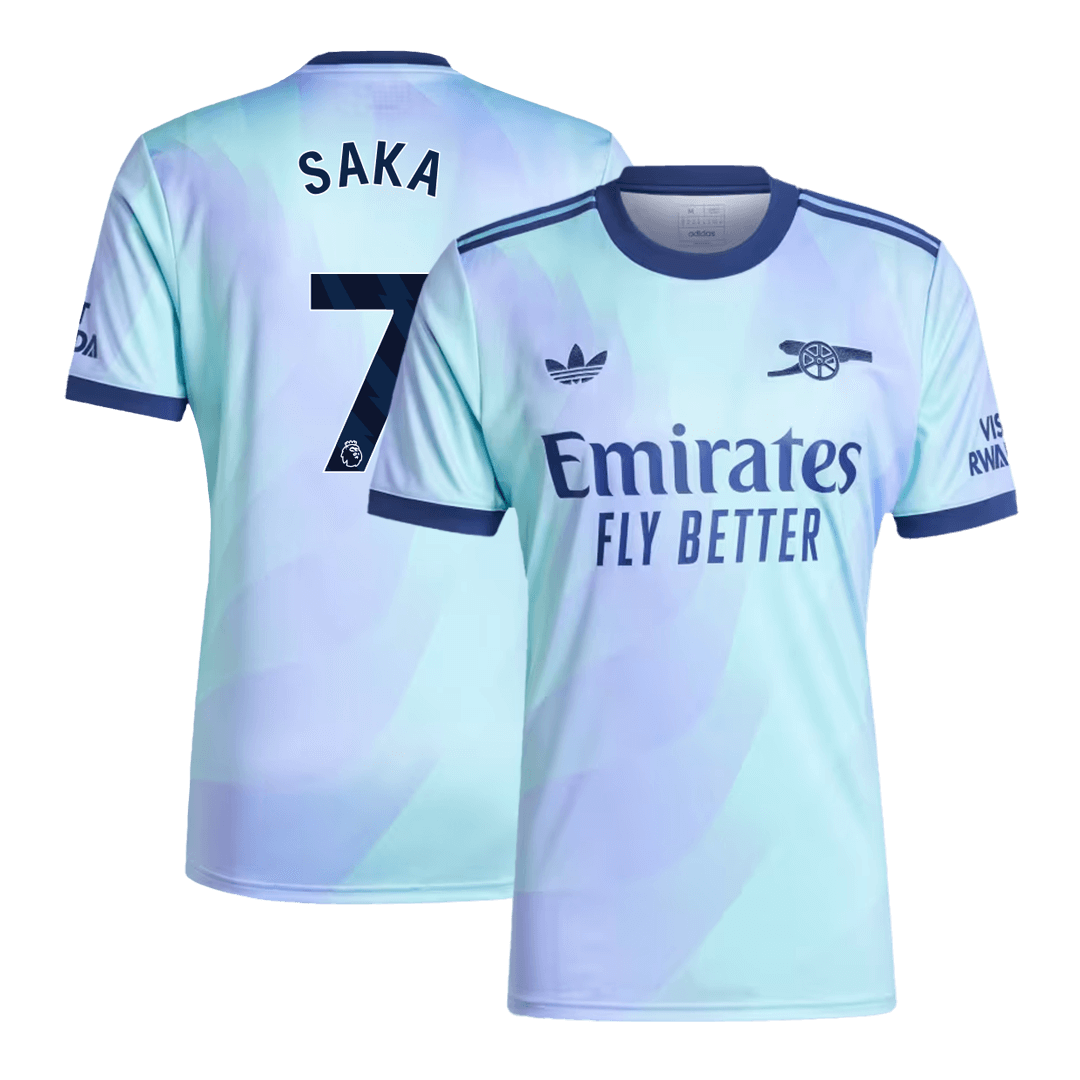 SAKA #7 Arsenal Third Away Soccer Jersey 2024/25