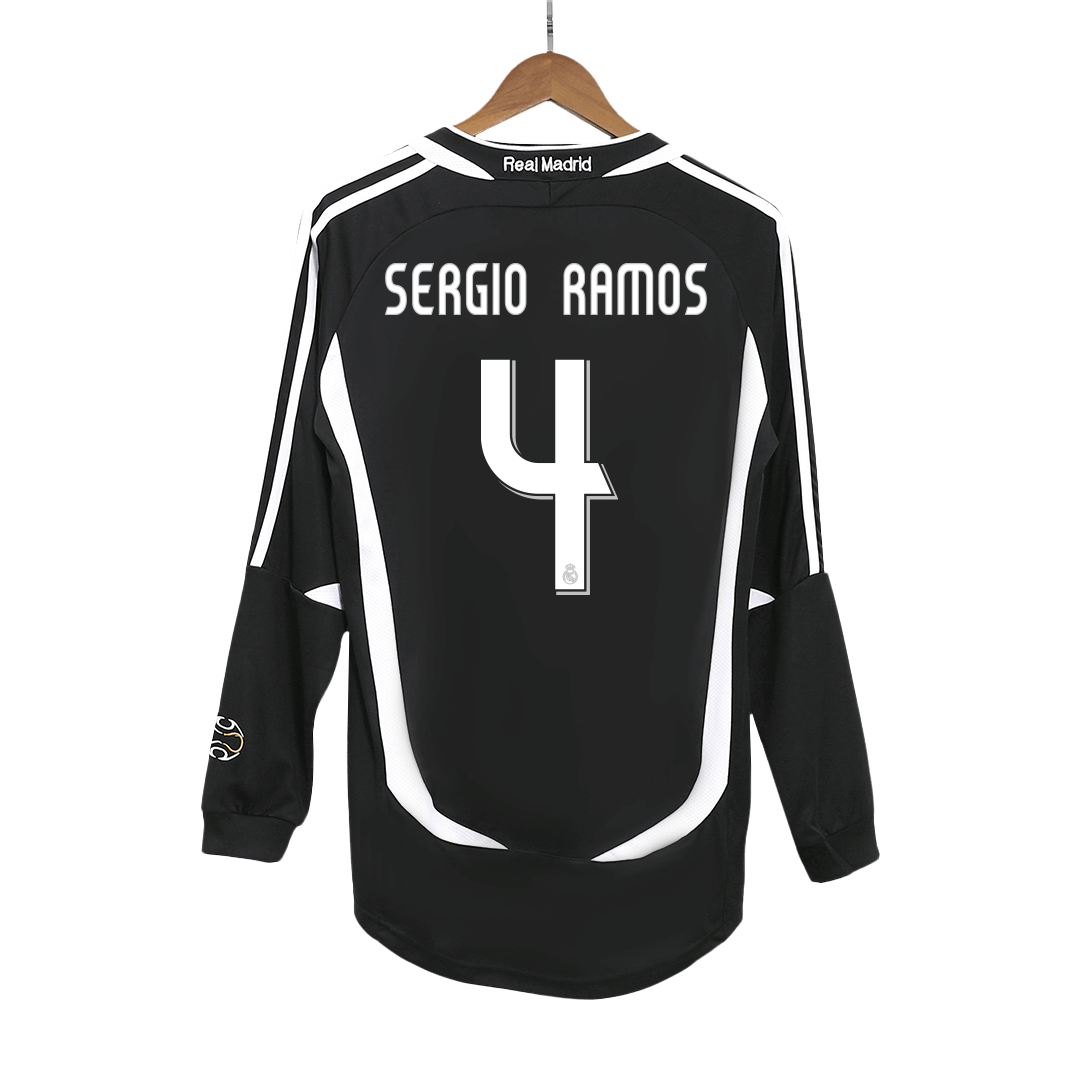 Retro Jersey ERGIO RAMOS #4 Real Madrid Retro Jersey Away Soccer Shirt 2006/07
