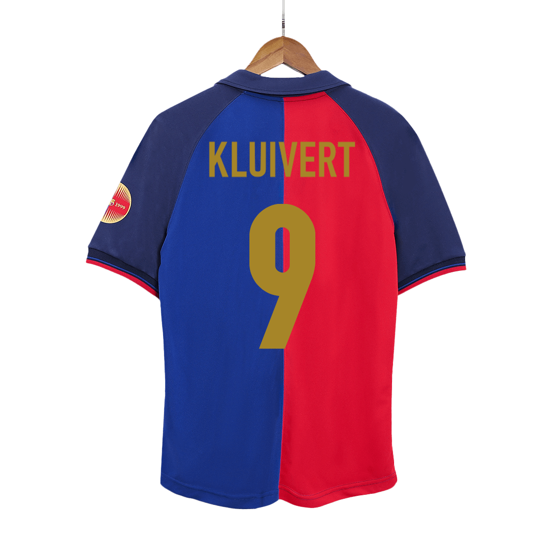 Camiseta retro KLUIVERT #9 Barcelona Retro Jersey Camiseta de fútbol local 1999/00 100º aniversario
