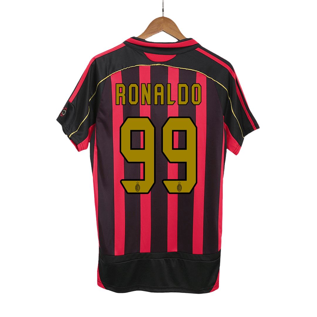 Camiseta de fútbol retro local del AC Milan RONALDO #99 2006/07