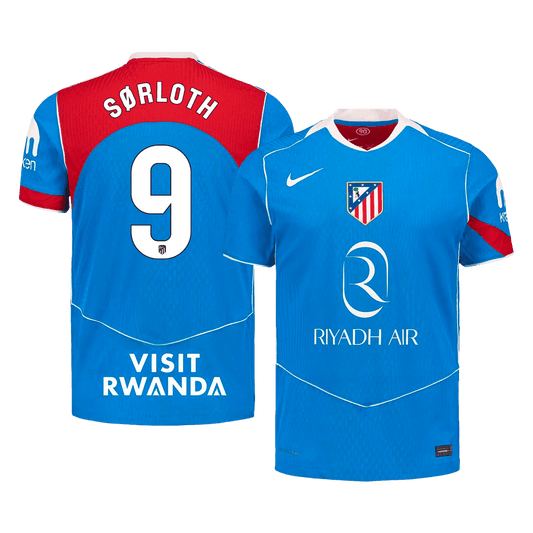 SØRLOTH #9 Atletico Madrid Third Away Player Version Jersey 2025/26