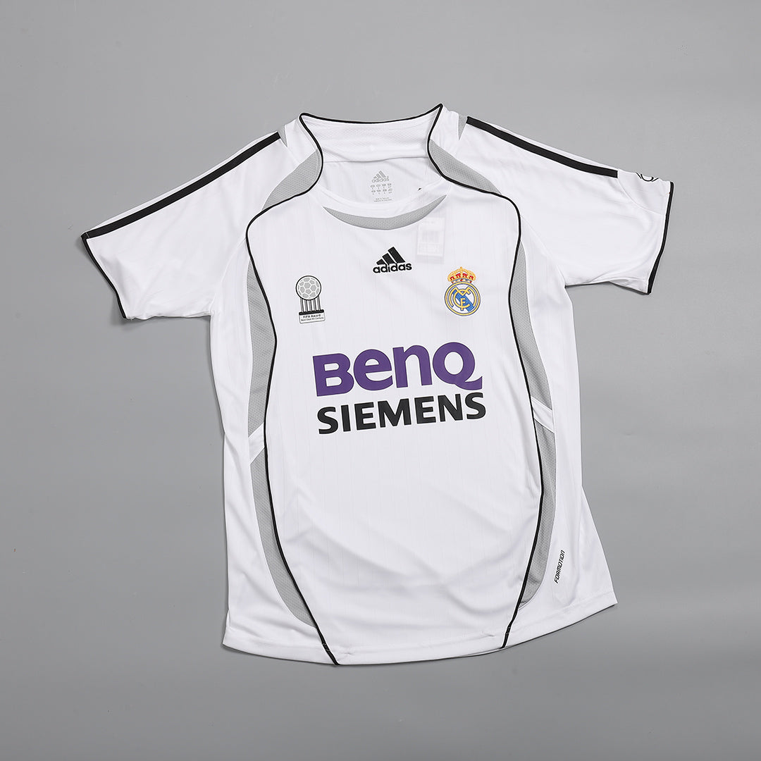 SERGIO RAMOS #4 Retro Real Madrid Jersey Home Soccer Shirt 2006/07
